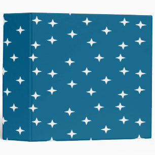 White stars on blue binder