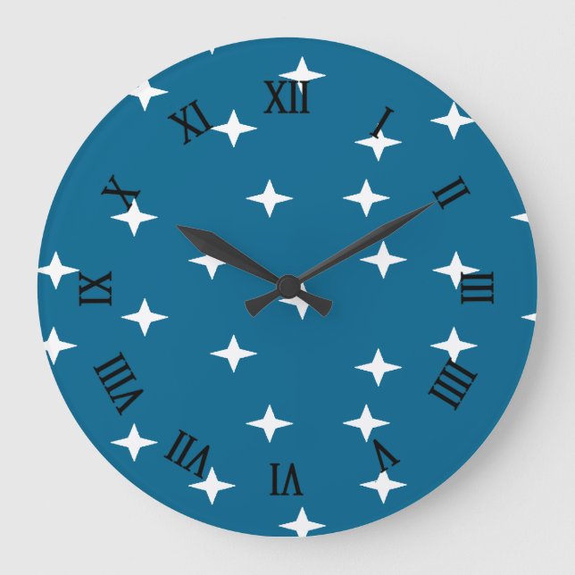 White stars on blue large clock (Front)