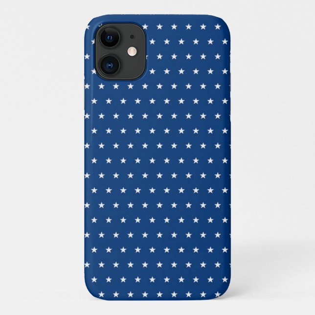 white stars on navy blue Case-Mate iPhone case (Back)