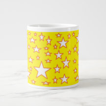 White Stars on Yellow Background