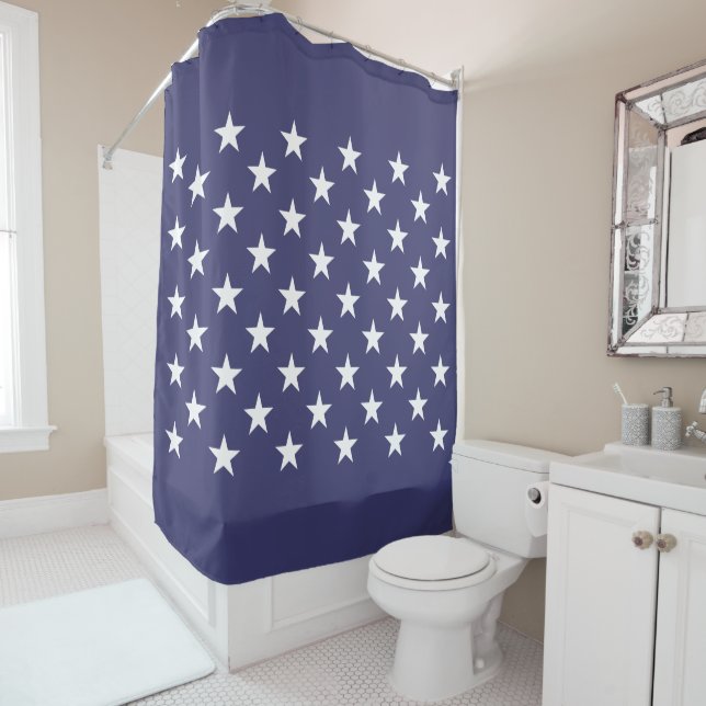 White Stars Patriotic American Flag Pattern (In Situ)