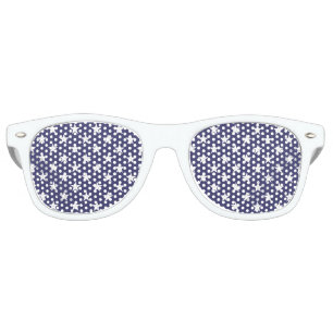 White Stars Patriotic American Flag Pattern Retro Sunglasses