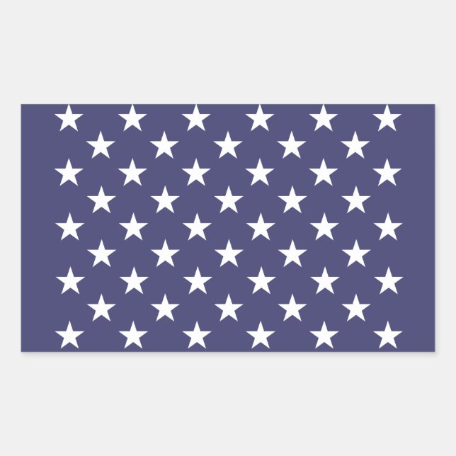 White Stars Patriotic American Flag Pattern Sticker (Front)