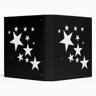 White Stars Star-Pattern-Design Costume Gift Binder