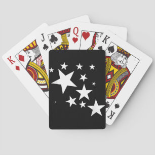 White Stars Star-Pattern-Design Costume Gift Playing Cards