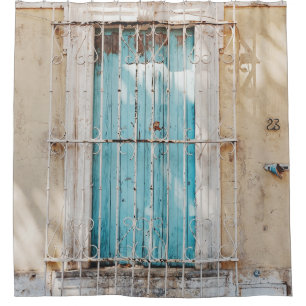 White steel window grill
