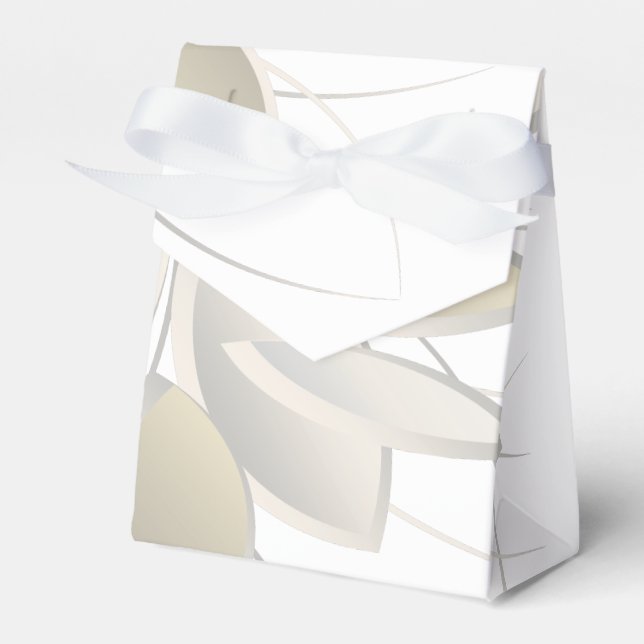 white stone petals favor box (Front Side)