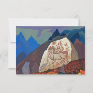 White Stone, Signs of Chintamani by Roerich Thank You Card