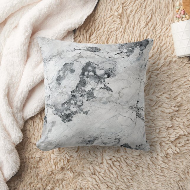 White Stone Textures Design Series 5 Throw Pillow (Blanket)