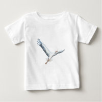 White stork flying