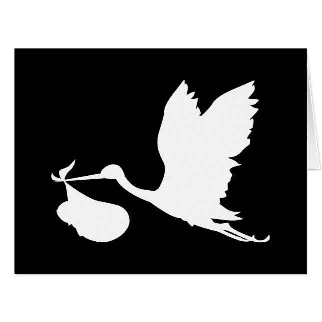 White Stork with Bundle of Joy (Front Horizontal)