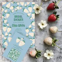 White Strawberry Pineberry BRIDAL SHOWER QR code