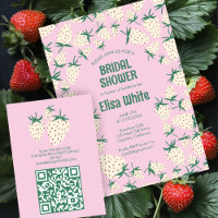 White Strawberry Pineberry BRIDAL SHOWER QR code