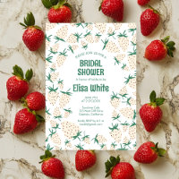 White Strawberry Pineberry CUSTOM Bridal Shower