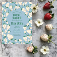 White Strawberry Pineberry CUSTOM Bridal Shower