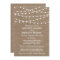 White String Lights, Rustic Burlap Wedding Shower