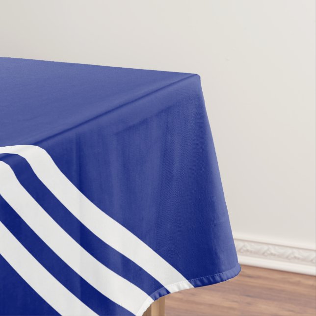 White Striped Blue Tablecloth or Choose Colours (In Situ)