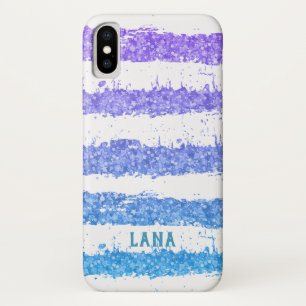 White Stripes Colourful Glitter Case-Mate iPhone Case