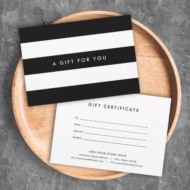 White Stripes & Custom Colour Gift Certificate (Creator Uploaded)