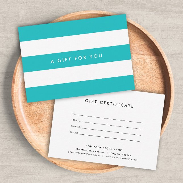 White Stripes & Custom Colour Gift Certificate (Creator Uploaded)