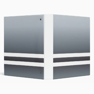 White Stripes Dark Blue Binder