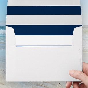 White Stripes Editable Background Colours Envelope