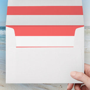 White Stripes Editable Background Colours Envelope
