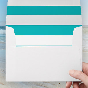 White Stripes Editable Background Colours Envelope