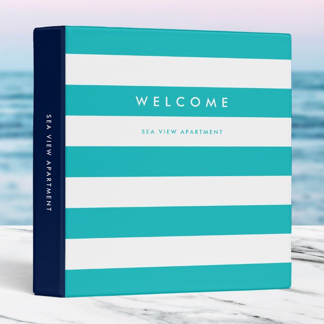 White Stripes Editable Background Colours Welcome Binder (Creator Uploaded)