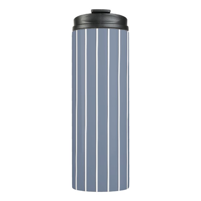 White Stripes Thermal Tumbler (Front)