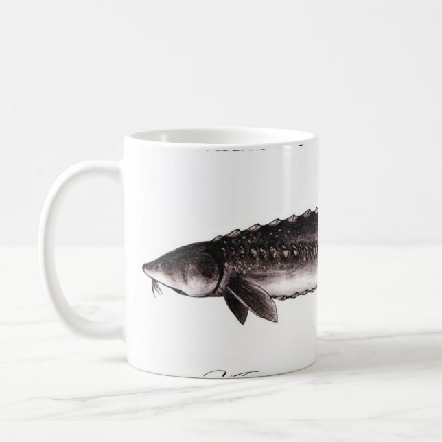 White Sturgeon Titled items Coffee Mug (Left)