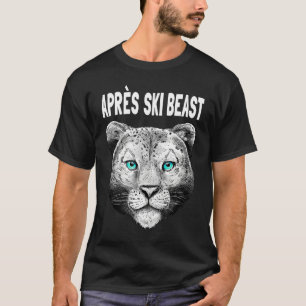 White Style Apres Ski Snow Leopard T-Shirt