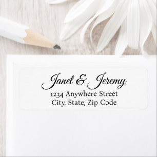 White Stylized Names Wedding Address