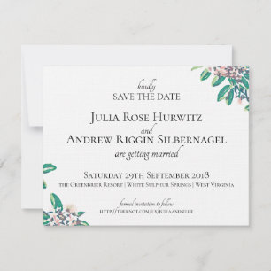 White Sulphur Springs Wedding Save the Date
