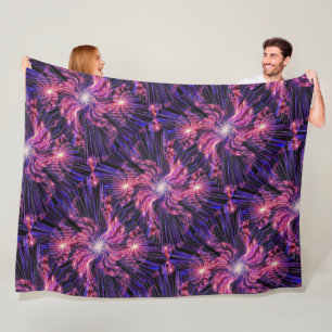 White Sun Beams 1 Fleece Blanket