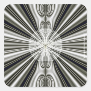 White Sun Square Sticker