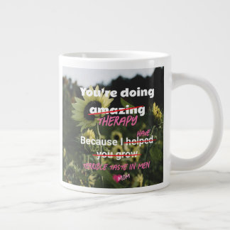 White Sunflower Coffee Mug From Mom Funny