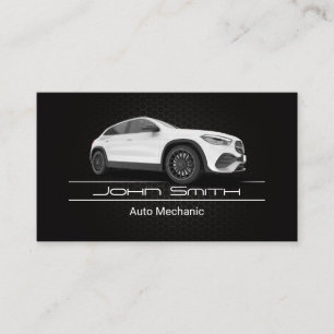 White SUV Car   Mechanic   Auto Repair Business Card