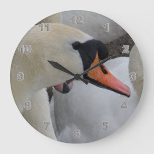 White Swan Acrylic Wall Clock
