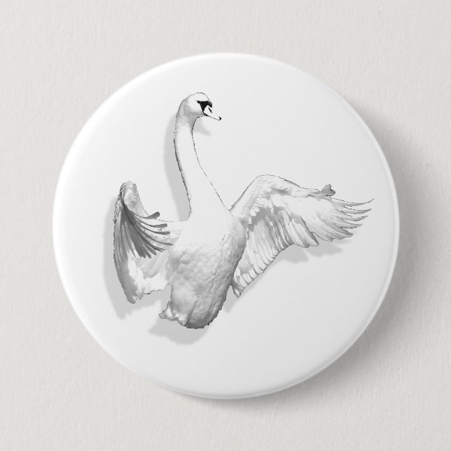 White Swan - button (Front)