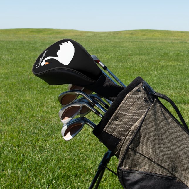 White Swan Design Golf Head Cover (In Situ)