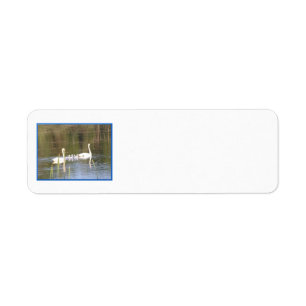 White Swan Family Return Address Labels
