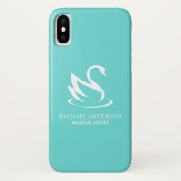 White Swan Minimalist on Robin Egg Blue