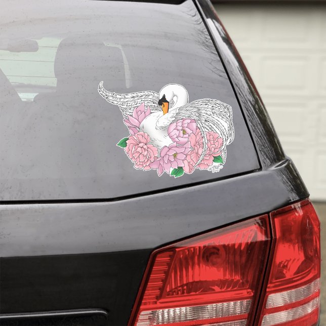 White Swan Pink Flowers (Creator Uploaded)
