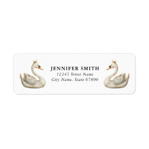 White Swan Return Address Labels