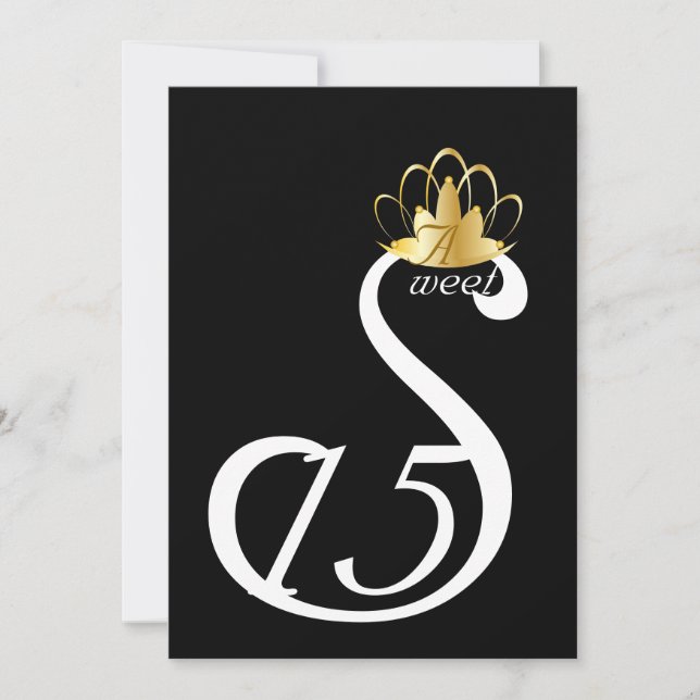 White Swan Sweet Fifteen Coronation_ Customize Invitation (Front)