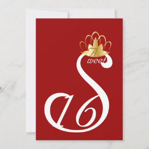 White Swan Sweet Sixteen Coronation_ Customize Invitation