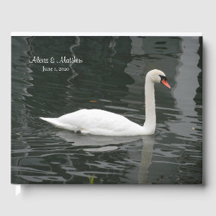 White swan wedding with name guest book
