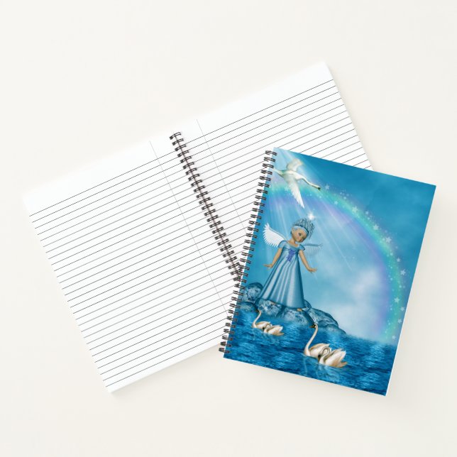 White Swans And Angel Notebook (Inside)