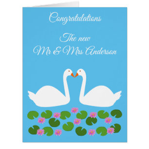 White Swans and Water lilies Custom Wedding